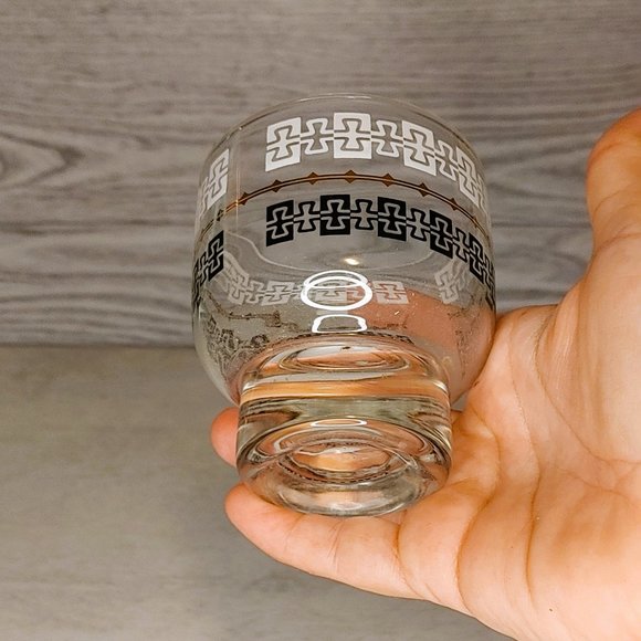 Vintage Mid-century Libbey Trio Glass Condiment Set with Metal Caddy - Picture 3 of 3